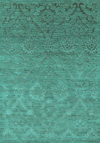 Oriental Turquoise Industrial Rug, urb2274turq