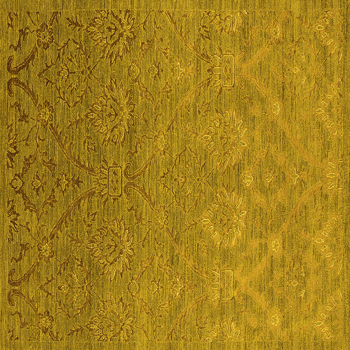 Square Oriental Yellow Industrial Rug, urb2274yw