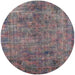 Round Mid-Century Modern Purple Oriental Rug, urb2275