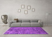 Machine Washable Oriental Purple Industrial Area Rugs in a Living Room, wshurb2275pur