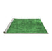 Sideview of Machine Washable Oriental Emerald Green Industrial Area Rugs, wshurb2275emgrn