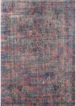 Mid-Century Modern Purple Oriental Rug, urb2275