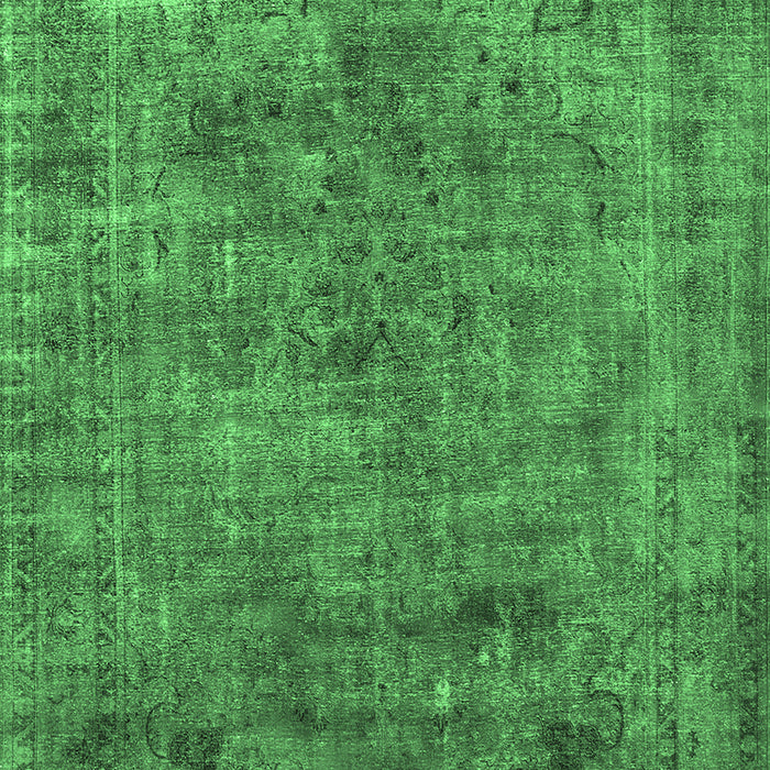 Machine Washable Oriental Emerald Green Industrial Area Rugs, wshurb2275emgrn