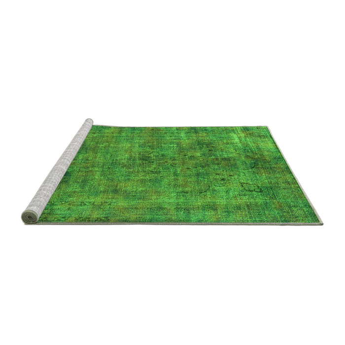 Sideview of Machine Washable Oriental Green Industrial Area Rugs, wshurb2275grn
