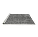 Sideview of Machine Washable Oriental Gray Industrial Rug, wshurb2275gry