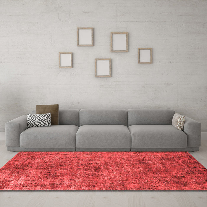 Industrial Red Washable Rugs