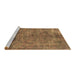 Sideview of Machine Washable Oriental Brown Industrial Rug, wshurb2275brn