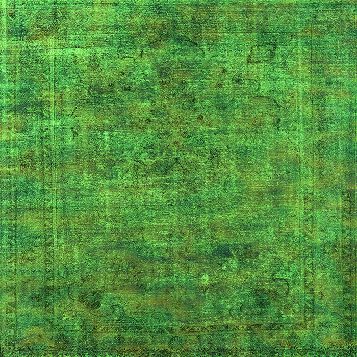 Square Oriental Green Industrial Rug, urb2275grn