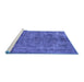 Sideview of Machine Washable Oriental Blue Industrial Rug, wshurb2275blu