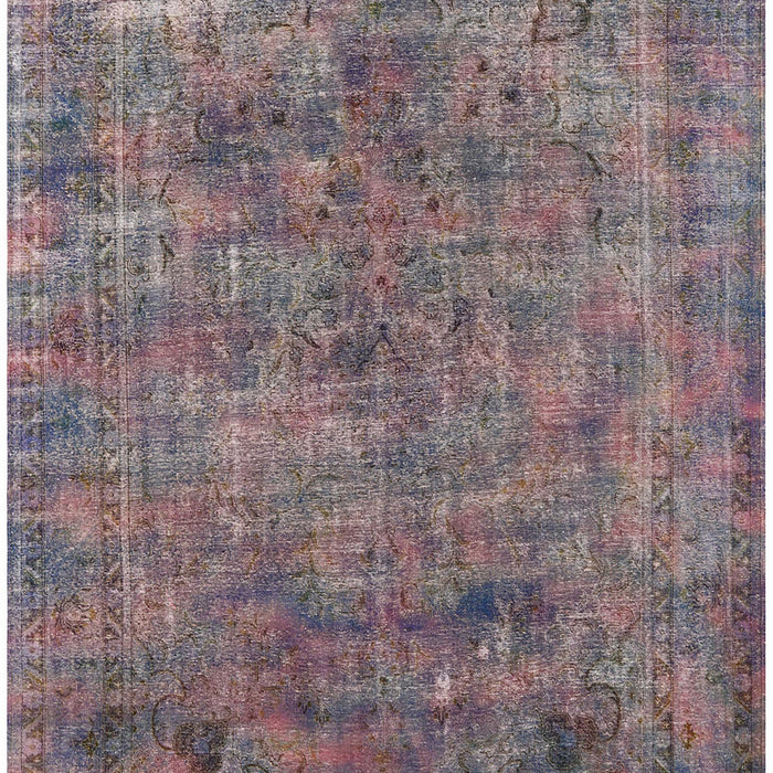Machine Washable Industrial Modern Purple Rug, wshurb2275