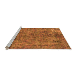 Sideview of Machine Washable Oriental Orange Industrial Area Rugs, wshurb2275org