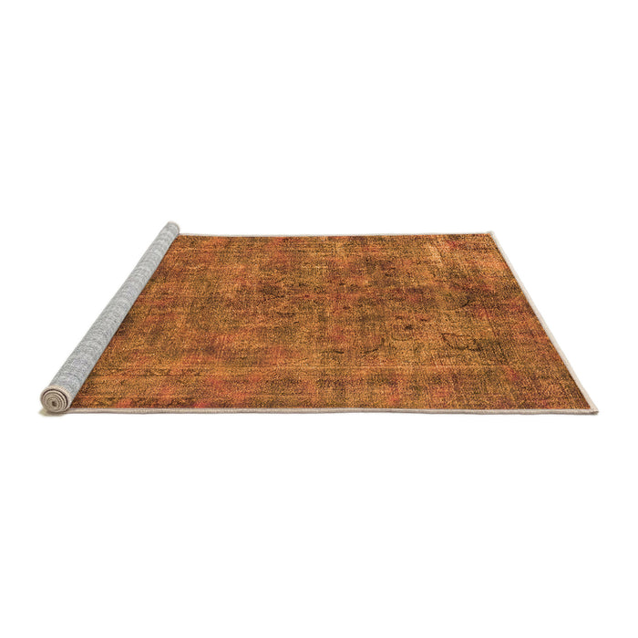 Sideview of Machine Washable Oriental Orange Industrial Area Rugs, wshurb2275org