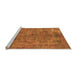 Sideview of Machine Washable Oriental Orange Industrial Area Rugs, wshurb2275org