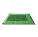 Sideview of Machine Washable Oriental Emerald Green Industrial Area Rugs, wshurb2276emgrn