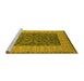 Sideview of Machine Washable Oriental Yellow Industrial Rug, wshurb2276yw