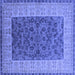 Square Oriental Blue Industrial Rug, urb2276blu