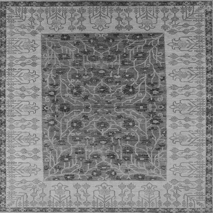 Square Oriental Gray Industrial Rug, urb2276gry
