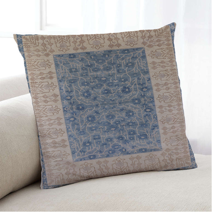 Lifestyle Image of Mid-Century Modern Urban Square Gray Throw Pillow, 18 inch by 18 inch, pwurb2276