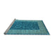 Sideview of Machine Washable Oriental Light Blue Industrial Rug, wshurb2276lblu