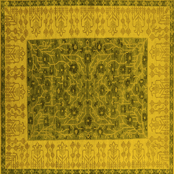 Square Oriental Yellow Industrial Rug, urb2276yw