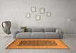 Machine Washable Oriental Orange Industrial Area Rugs in a Living Room, wshurb2276org