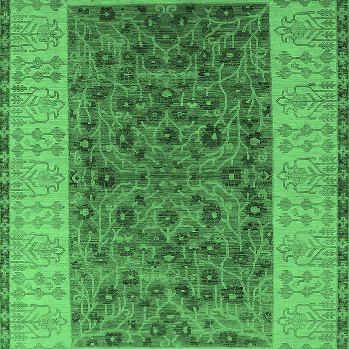 Machine Washable Oriental Emerald Green Industrial Area Rugs, wshurb2276emgrn