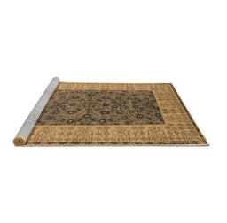 Sideview of Machine Washable Oriental Brown Industrial Rug, wshurb2276brn