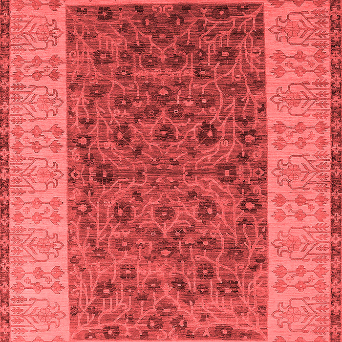 Machine Washable Oriental Red Industrial Rug, wshurb2276red
