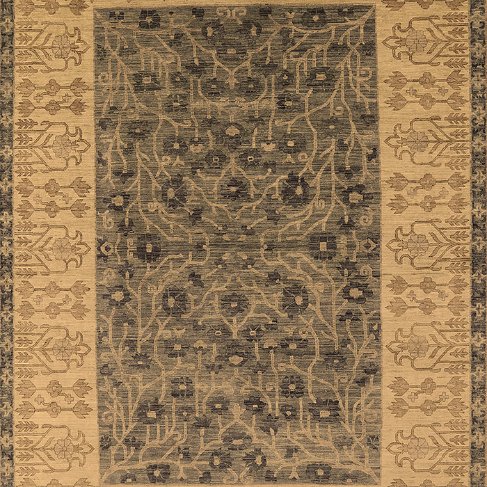 Machine Washable Oriental Brown Industrial Rug, wshurb2276brn
