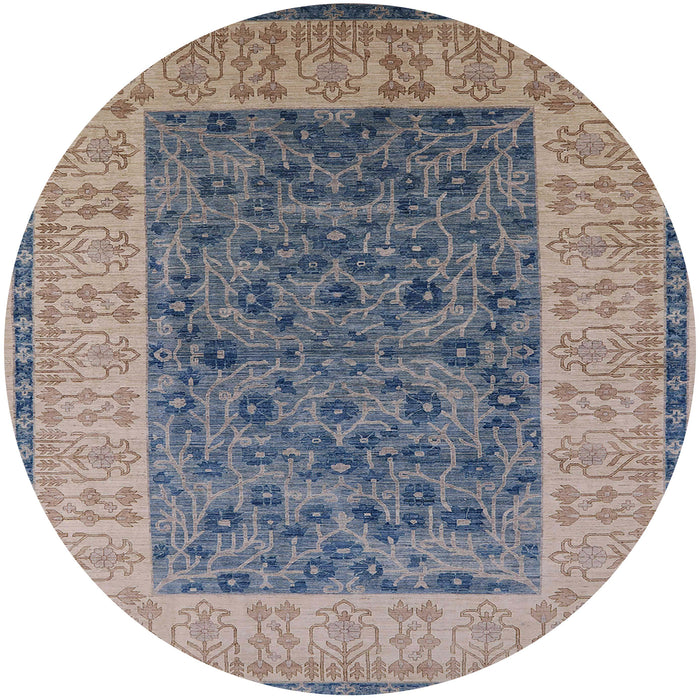 Round Machine Washable Industrial Modern Grey Gray Rug, wshurb2276