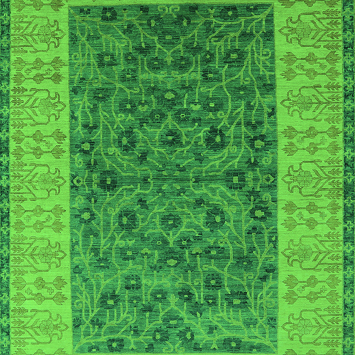 Machine Washable Oriental Green Industrial Area Rugs, wshurb2276grn