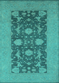 Oriental Turquoise Industrial Rug, urb2277turq