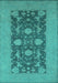 Oriental Turquoise Industrial Rug, urb2277turq