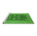 Sideview of Machine Washable Oriental Green Industrial Area Rugs, wshurb2277grn