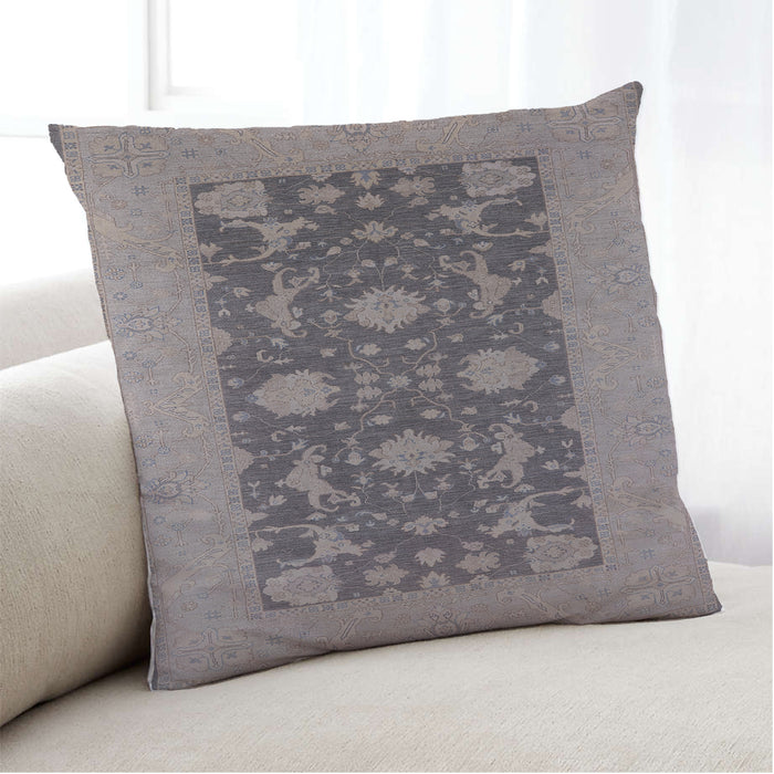 Lifestyle Image of Mid-Century Modern Urban Square Rosy Brown Pink Throw Pillow, 18 inch by 18 inch, pwurb2277