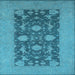 Square Oriental Light Blue Industrial Rug, urb2277lblu