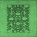 Square Oriental Emerald Green Industrial Rug, urb2277emgrn