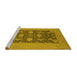 Sideview of Machine Washable Oriental Yellow Industrial Rug, wshurb2277yw