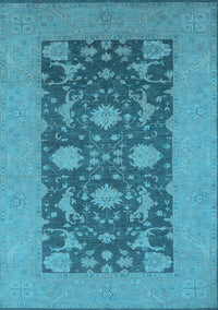 Oriental Light Blue Industrial Rug, urb2277lblu