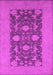 Machine Washable Oriental Pink Industrial Rug, wshurb2277pnk