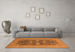 Machine Washable Oriental Orange Industrial Area Rugs in a Living Room, wshurb2277org