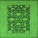 Square Oriental Green Industrial Rug, urb2277grn