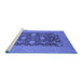 Sideview of Machine Washable Oriental Blue Industrial Rug, wshurb2277blu