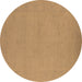 Round Machine Washable Oriental Brown Industrial Rug, wshurb2278brn