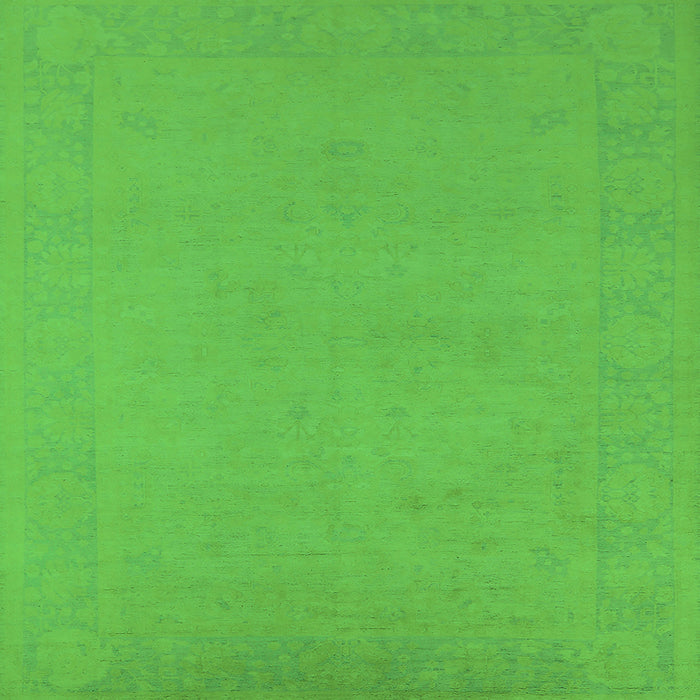 Square Oriental Green Industrial Rug, urb2278grn