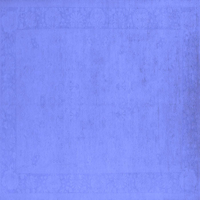 Square Oriental Blue Industrial Rug, urb2278blu