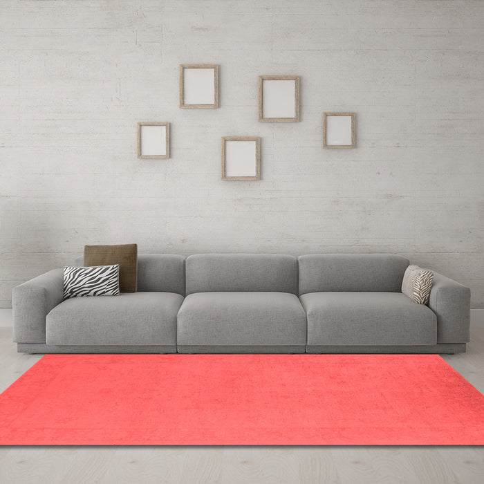 Industrial Red Washable Rugs