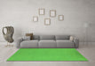 Machine Washable Oriental Green Industrial Area Rugs in a Living Room,, wshurb2278grn