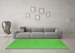 Machine Washable Oriental Green Industrial Area Rugs in a Living Room,, wshurb2278grn