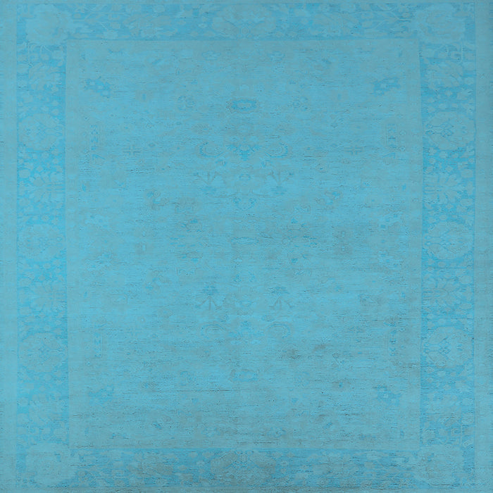 Square Oriental Light Blue Industrial Rug, urb2278lblu